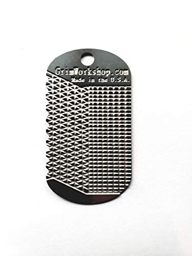File Dog Tag - Grim Workshop - Survival Necklace - File Tool - EDC File - Survival Repair Tool