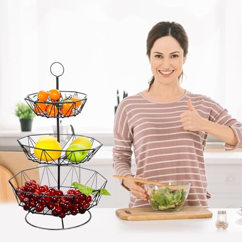 Almacenamiento de frutas multifuncional en cesta de cocina de diseño vertical 4