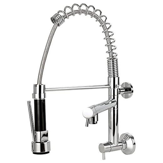 Pingoo.Casa, Torneira para Cozinha de Parede, Gourmet, Cromado, Munim, Prata