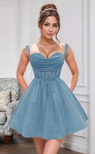 Sequins Homecoming Dress for Teens Off Shoulder Pleated A-Line Formal Evening Gowns BO084