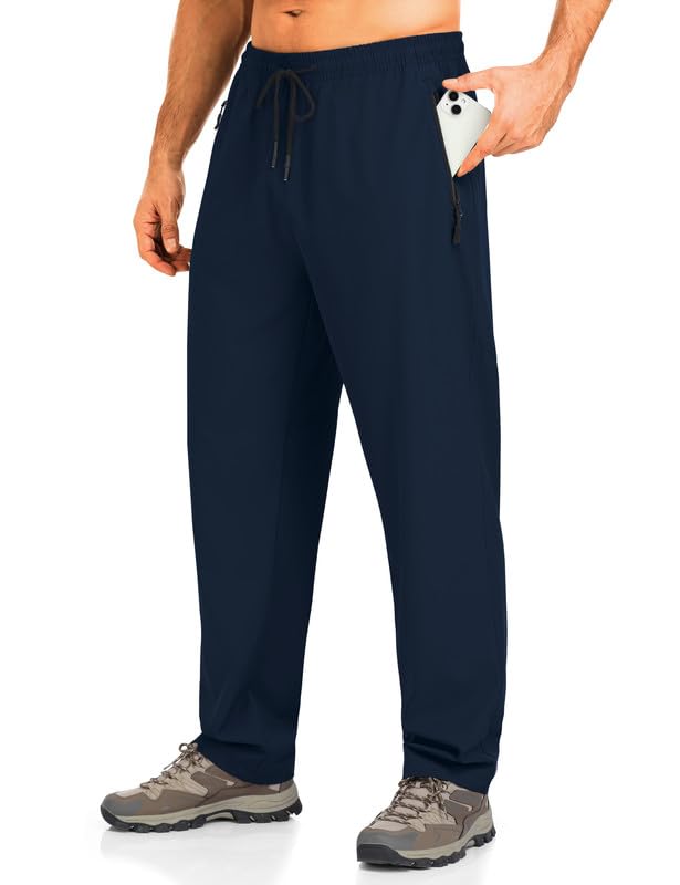 INYOTRAK Men's Hiking Pants Lightweight Water Resistant Quick Dry Athletic Joggers with 3 Pockets