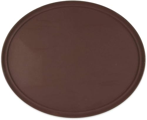 Vista 22 de G.E.T. RCT-11-BR Bandeja de servir redonda de plástico antideslizante con forro de corcho sin BPA, 11.25", marrón (juego de 12)