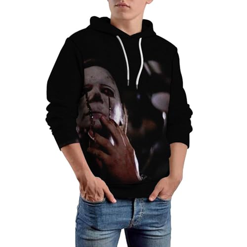 ZHANGXM Womens Pullover Autumn Sweatshirt Halloween Michael Myerss Long Sleeved Shirt for Mens Sweatshirt Sweater