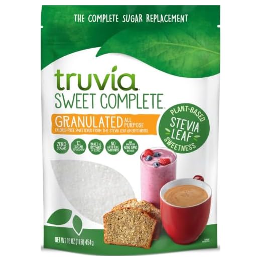 Truvia Sweet Complete Granulated All-Purpose Calorie-Free Sweetener from the Stevia Leaf, 16 oz Bag (Pack of 1)