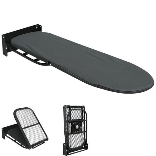 WUDLEP Wall Mounted Ironing Board, Folding Ironing Board, 92×31cm, Rotatable 180° with Heat Resistant Cover, for Cabinet Living Room Laundry Room