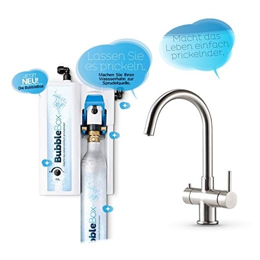 Mousserande vatten från kranen! Dricksvatten karbonator, BubbleBox, innehåller 3-vägskran Impreza Inox och anslutningssats. Fizz upp ditt liv! BubbleBox