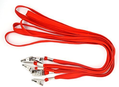 Bird Fiy® 50 Pcs Cotton Lanyard Bulldog Clip 32-inch Flat Braid Neck Lanyard for Id Cards/badges (Red) - Image 3