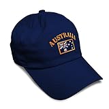 Speedy Pros Soft Baseball Cap Australia Flag Embroidery Flags World Cup Soccer Twill Cotton Embroidered Dad Hats for Men & Women Navy Design Only