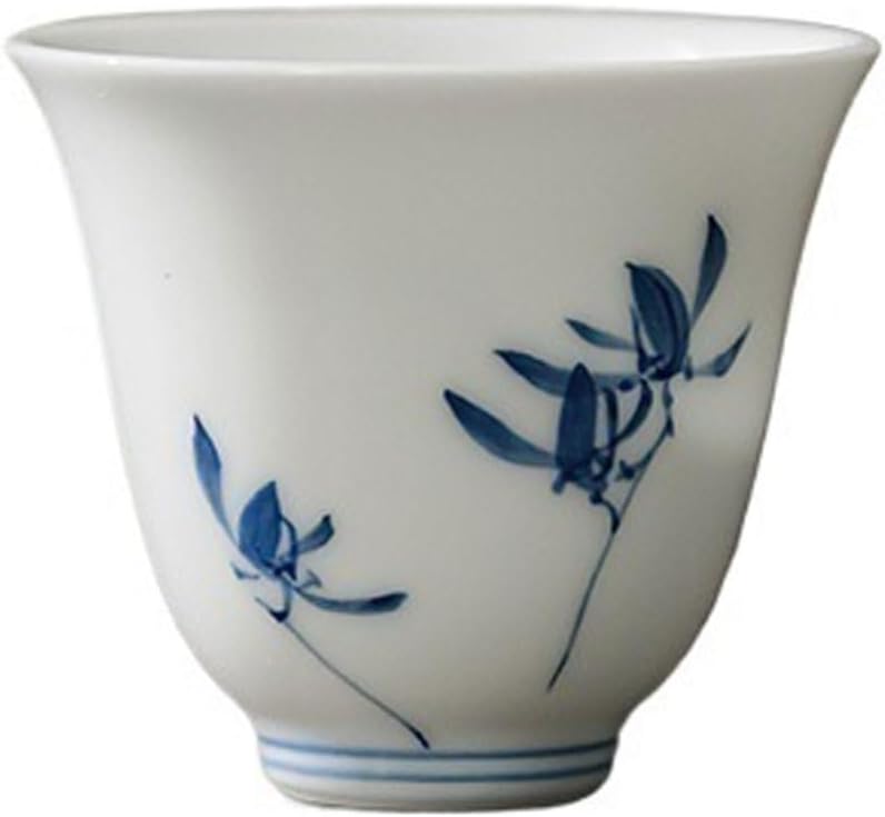 GSOUL Kungfu Tea cup Tea Room Kung Fu Cup Hand-painted Butterfly Orchid Ceramic Brewing Household Host Small Tea Cups