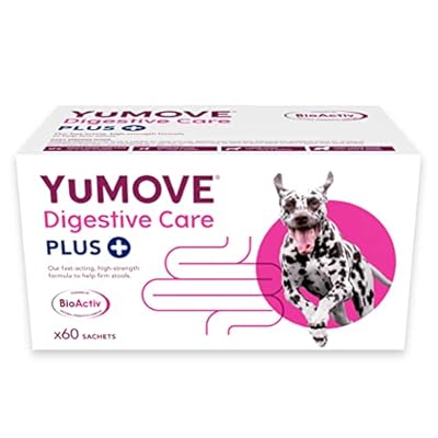 YuMOVE Digestive Care PLUS | Previously YuDIGEST PLUS | Veterinary Strength Fast-acting Probiotic Digestive Support for Dogs, All Ages and Breeds | 60 Sachets | Packaging may vary