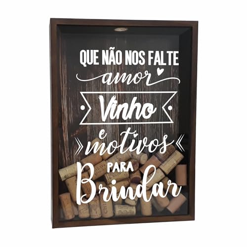 Quadro Para Rolhas De Vinho E Champanhe 27x37cm