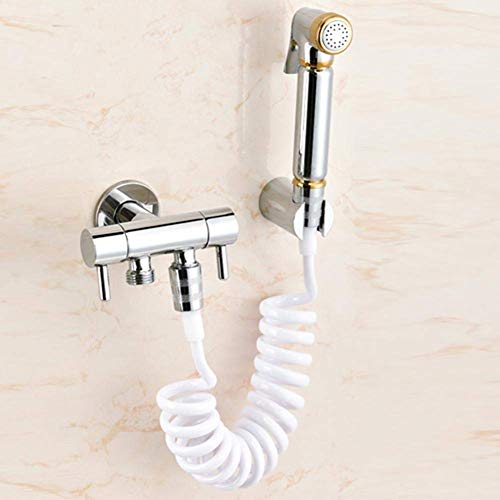 Cafopgrill Manguera de Ducha Flexible Muelle de ABS Manguera de Ducha Flexible para plomería de Agua Inodoro Bidet Pulverizador Pistola Baño(Blanco)