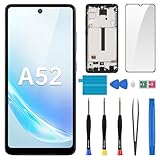 BESJMYT for Samsung Galaxy A52 4G 5G Screen Replacement with Frame - LCD Display Touch Digitizer Full Assembly Fix Glass with Repair Tools Kit SM-A525U A526U