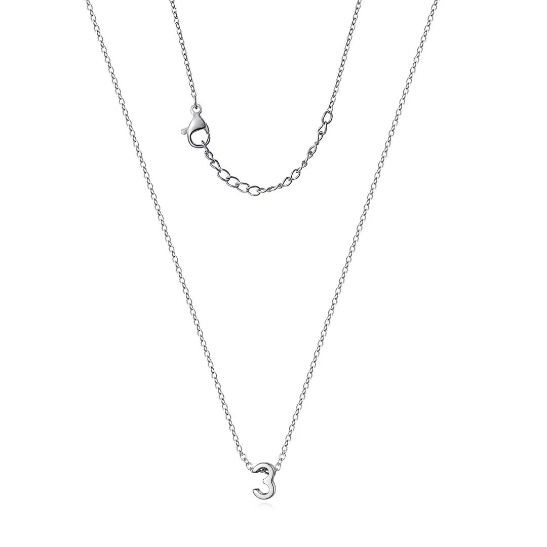 BAOWINGLucky Number 0-99 Necklace for Girls Women Dainty Birth Month Number Necklace Athletes Inspiration Jewelry Birthday Gift for Girls