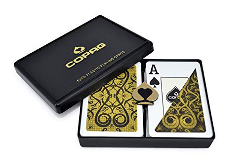 Copag Bridge Size Jumbo Index - Iluminura Setup Playing Cards (Black/Gold)