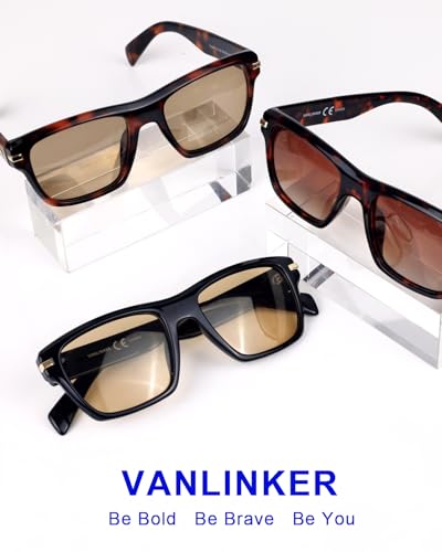 VANLINKER Retro Square Polarized Sunglasses for Women Men Vintage Shades VL98604