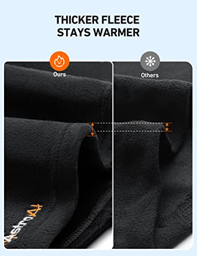 Astroai Balaclava Ski Mask Winter Fleece Thermal Face Mask Cover For Men Women Warmer Windproof Breathable, Cold Weather Gear For Skiing, Outdoor Work, Riding Motorcycle & Snowboarding, Black #TOP1