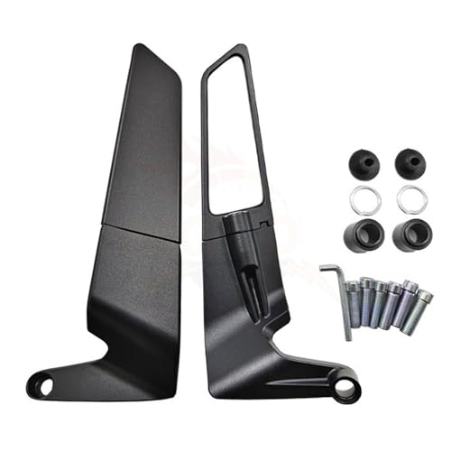 Rétroviseur réglable en forme d'aile pour moto avec vision grand angle en aluminium