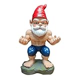 GIOMLE Bodybuilder Garden Gnome - Muscle Gnomes Statue, Funny Outdoor Decor for Home, Patio & Gym, Weatherproof Lawn Decoration, Unique Gifts for Men/Women & Fitness Enthusiasts