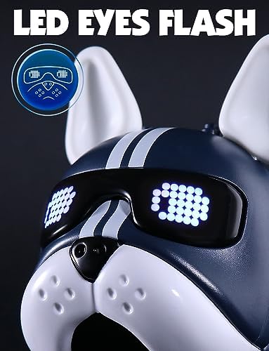 Blue Robot Dog Toy Robotic Puppy Dog for Kids, Electronic Pets Bulldog for Kids 3-8, can Dance and LED Eyes, act Like a Real Dog, robo Dog Gifts and Kids Mate 6 41gf7CCuEFL. AC