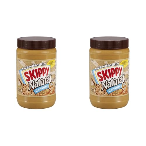 Image of SKIPPY Natural Peanut Butter Spread, Creamy, 7 g protein per serving, 40 oz. (Pack of 2)