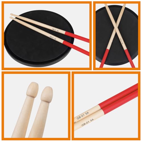 Baquetas de arce antideslizantes para batería y percusión miniatura 3