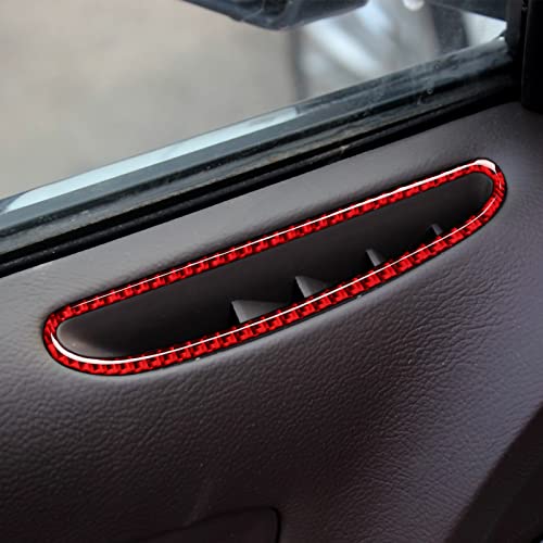 Image of Car Door Air AC Outlet Vent Decals for 2011-2023 Chrysler 300 / 300C / 300S / Limited /Touring /Base Accessories Carbon Fiber Interior Stickers
