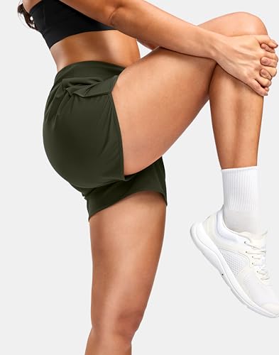Image of G Gradual Women's Running Shorts with Mesh Liner 3 inch Workout Athletic Shorts for Women with Phone Pockets