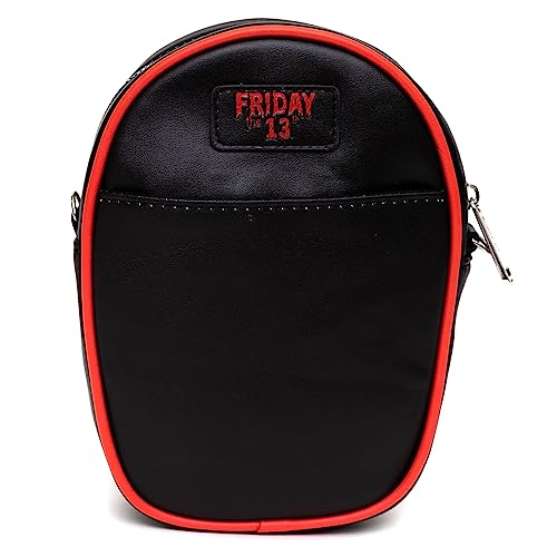 Warner Bros. Horror Movies Bag, Crossbody, Friday The 13th Jason Hockey Mask Applique, Vegan Leather3