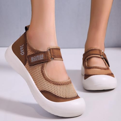 Women's Mary Jane Flats Mesh Breathable Non Slip Dressy Casual Flats for Women Comfortable Lightweight Walking Shoes3