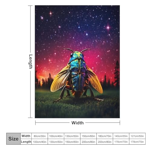 Manta de franela para sofá de insectos ligera de 150 x 200 cm 6