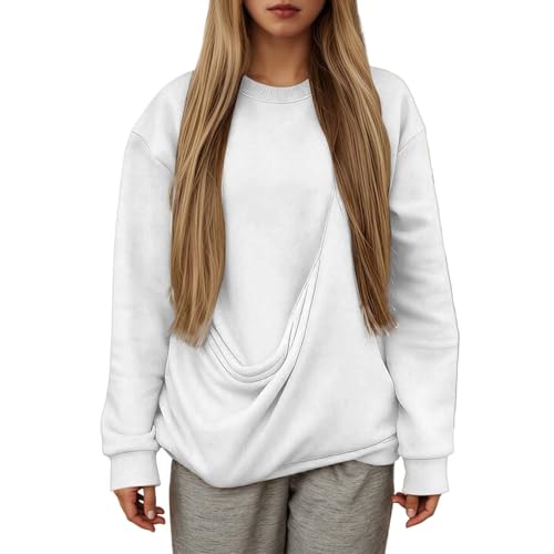 Sweat-shirt sans capuche en polaire avec poche avant pratique