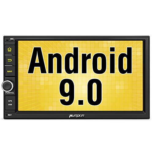 PUMPKIN Android 9.0 Autoradio 2 DIN GPS Radio de Coche Universal Soporte Navegador, Bluetooth, Control Volante, WiFi, con 7" Pantalla Táctil