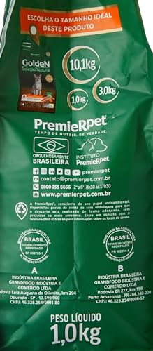 Premier Pet Ração Golden Seleção Natural Para Gatos - 1Kg Adulto - Sabor Frango