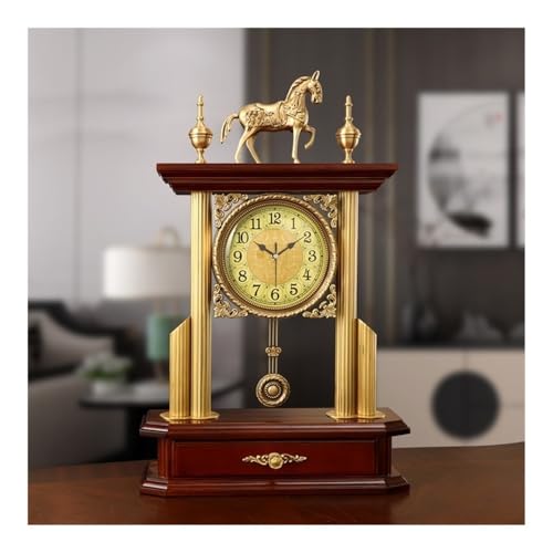 Reloj de mesa de latón macizo y diseño elegante para salón 7
