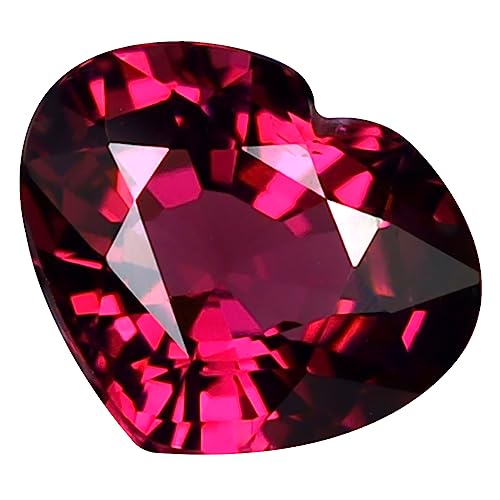 Grenat Rhodolite en taille coeur 1.14 ct le cadeau précieux idéal pour déclarer votre amour