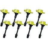 HLZ PRODUCT HIGH PERFORMANCE IGNITION COIL 224487S015 22448-AR215 UF510 UF568 UF482 SET OF 8 COMPATIBLE WITH INFINITI FX45 M45 Q45 QX56 NISSAN ARMADA PATHFINDER TITAN 4.5 5.6 V8 VK45 VK56