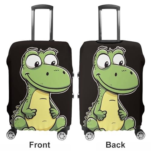 Quiet Cartoon Crocodile Printed Luggage Cover Protector, Fits 18-32 Inch Luggage3