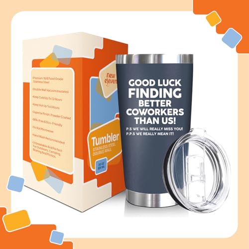 Image of NewEleven Coworker Leaving Gifts - Farewell, Going Away Gift For Coworker - New Job, Goodbye, Good Luck Gifts For Coworkers, Colleagues, Boss, Men, Women, Friends - 20 Oz Tumbler