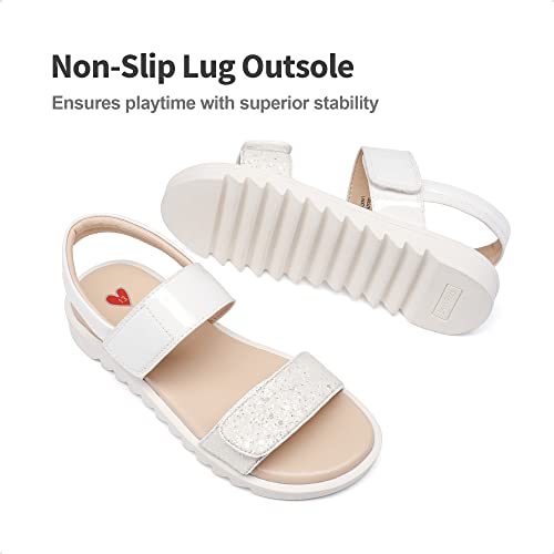 Image of DREAM PAIRS Girls Sandals Glitter Two Strapped Casual Open Toe Sandals Little Kid /Big Kid