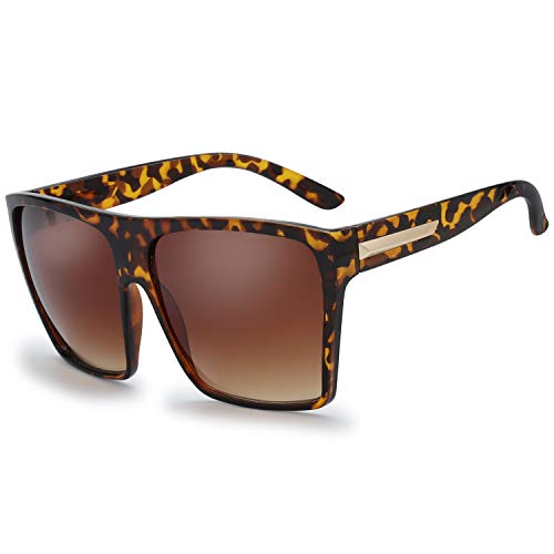 Image of The Fresh Large Oversized Fashion Square Flat Top Sunglasses - Exquisite Packaging