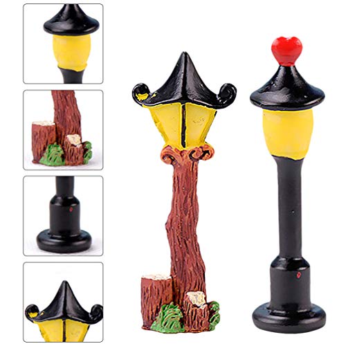 2 Unidades Decoração Da Lâmpada De Rua Lâmpada De Rua Em Miniatura Modelos De Trens Luzes De Modelo