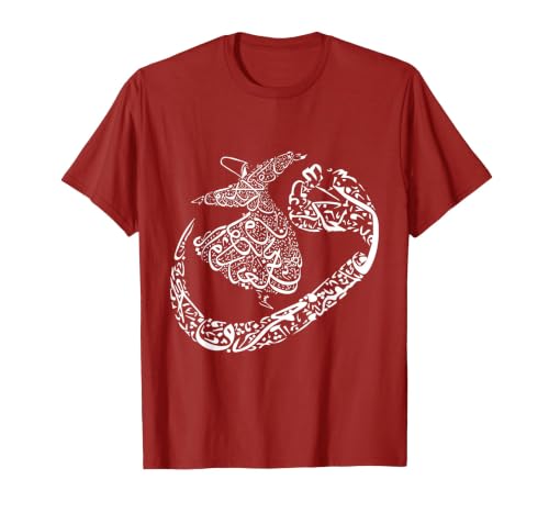 Rumi Mevlana Dervis Turkey Sufi Sufismus Derwisch T-Shirt, Men, Cranberry Red, 3X-Large