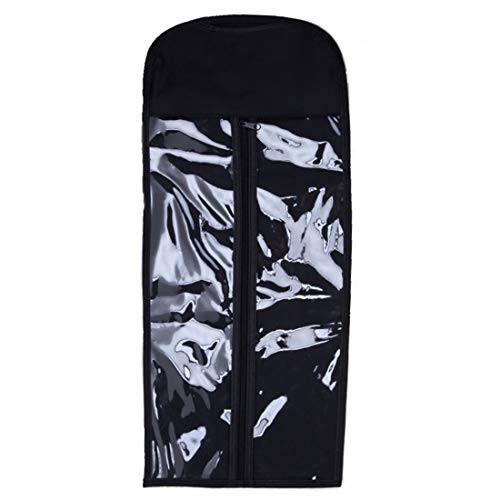 S-Noilite Hair Extension Hanger With Storage Bag Carrier Case Portable Hair Extension Holder With Double Anti-Slip Stickers & Dustproof Protection Case (Color: Black) #TOP5