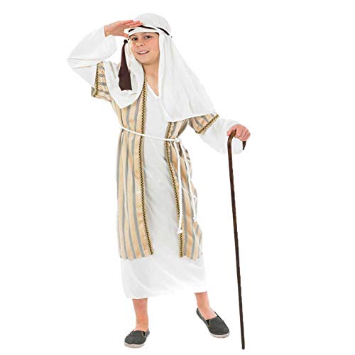 fun shack Kids Shepherd Costume Gold Joseph Biblical Nativity Boys Christmas Costume For Kids Small