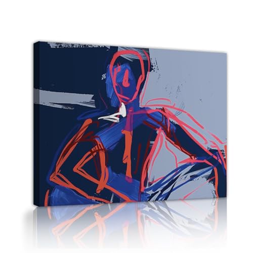 Lignes du corps humain sur toile premium avec cadre de qualité galerie
