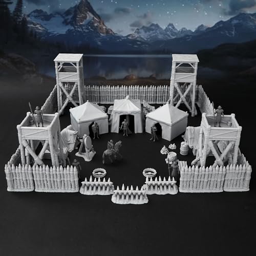AUSPDICE Medieval Military Camp RPG Terrain Set for DND Map Building