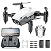 Mini RC Drohne mit Kamera für Kinder, Faltbarer Quadcopter mit Gestensteuerung, Sprachsteuerung und Höhenhaltung, Propellerschutz, 2 Akkus, Geschenk für Jungen und Mädchen ab 8 Jahren (Weiß, S9M)