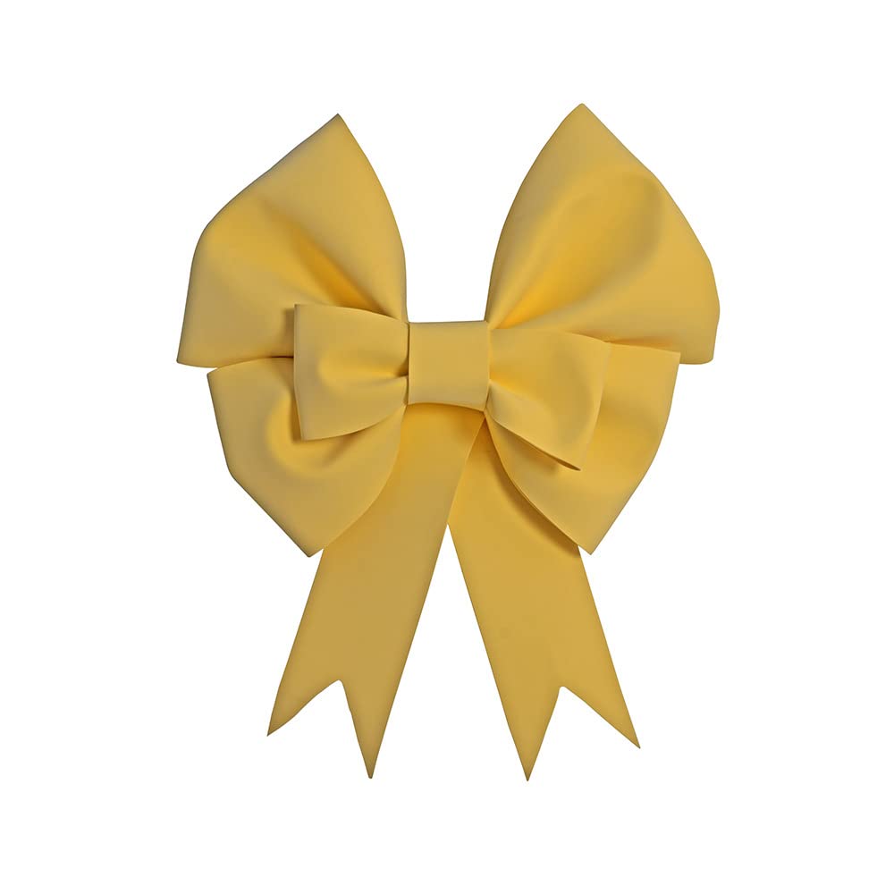 Lazos decorativos de gran tamaño amarillo claro para proyectos de bricolaje, bodas, Navidad, fiestas, regalos, 50 cm, accesorios prefabricados para colgar