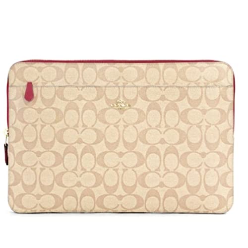Coach Womens Laptop Sleeve In Signature Canvas/Light Khaki - Fits 13" Laptop #TOP15